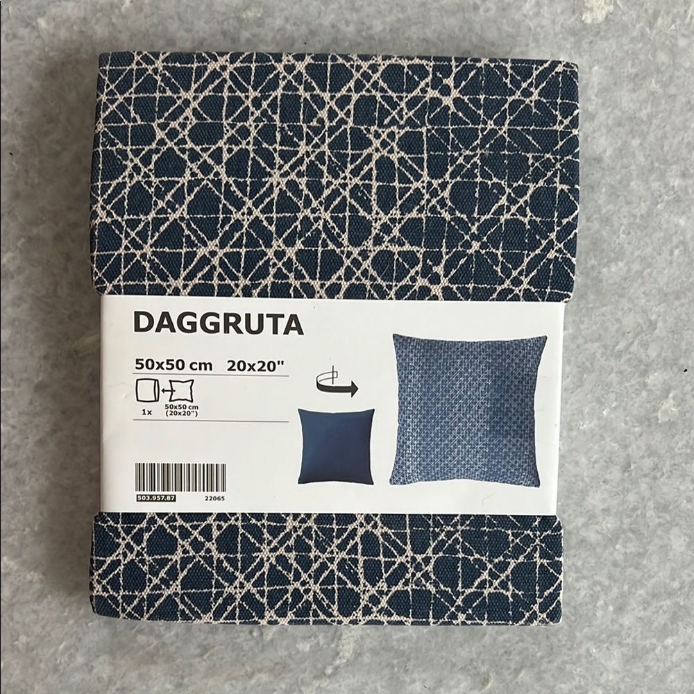 IKEA DAGGRUTA Blue Cushion Cover